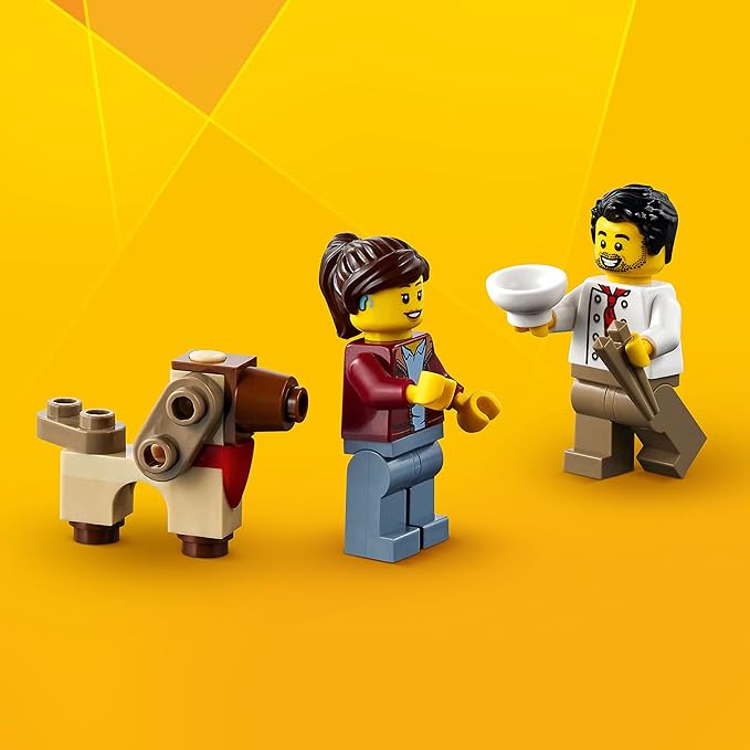 LEGO Creator 3 in 1 Downtown Noodle Shop House, Transforms from Noodle Shop to Bike Shop to Arcade, Modular Building Set, Toy Gift for Kids 8 Years and Up, 31131