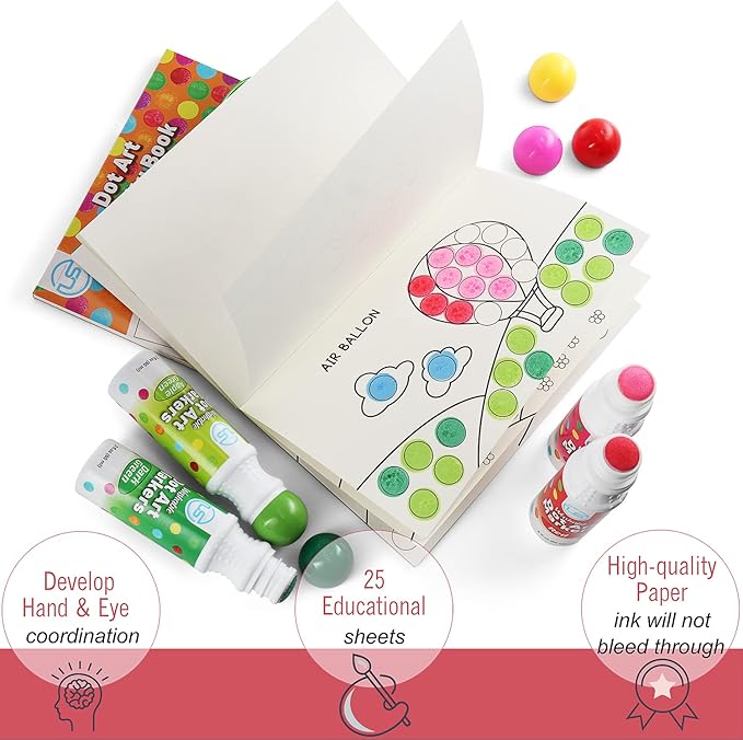 Dot markers, Dot Markers for Toddlers, Dot Art, Dot Paints Washable for Kids, Bingo Daubers, Washable Dot Markers Toddler Arts and Crafts