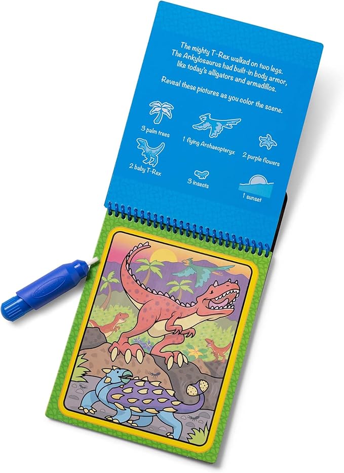 Melissa & Doug On The Go Water Wow! Reusable Water-Reveal Activity Pad – Dinosaurs