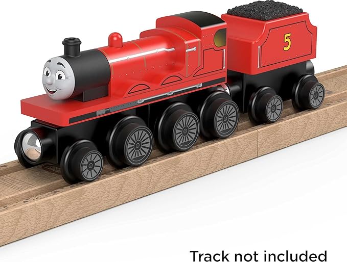 Thomas & Friends Wooden Railway Toy Train James Push-Along Wood Engine & Coal Car for Toddlers & Preschool Kids Ages 2+ Years (Amazon Exclusive)