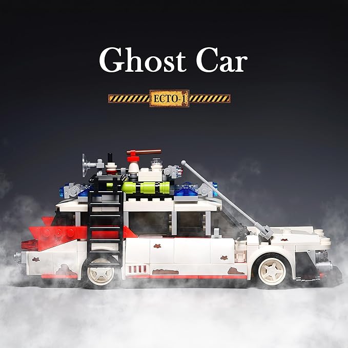 HI-REEKE Buster ECTO-1 Building Kit for Adult, Ghost Speed Champion Car Creator Building Blocks Toy Set Creator-605PCS