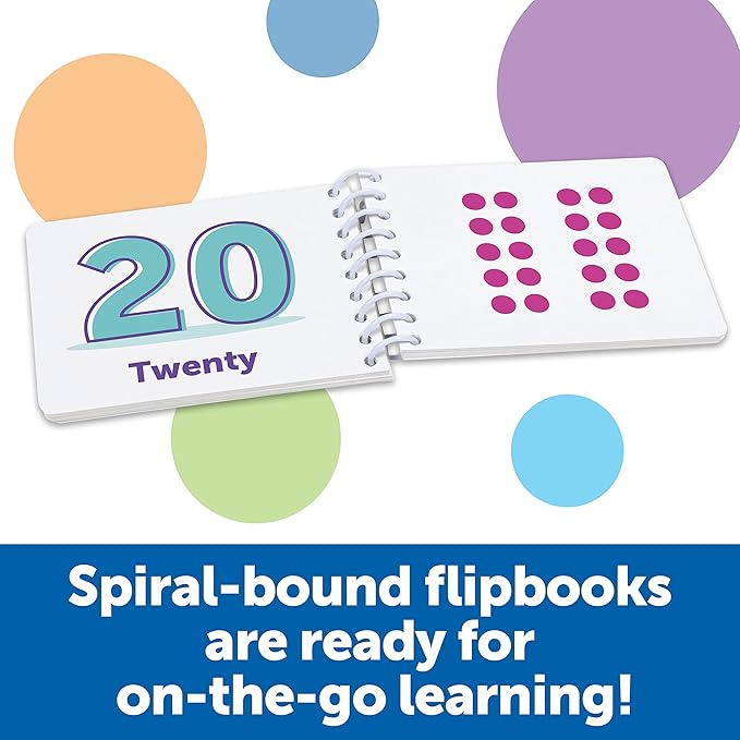 Learning Resources Skill Builders! Kindergarten Flipbook Library - Kindergarten Learning Activities, Spelling and Counting for Kids, My First Library for Kids,Back to School, Ages 5+,3 Pieces