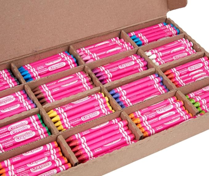 Crayola Construction Paper Crayons Classpack, Bulk Assorted School Supplies, 16 Colors, 400/Set (Packaging May Vary)