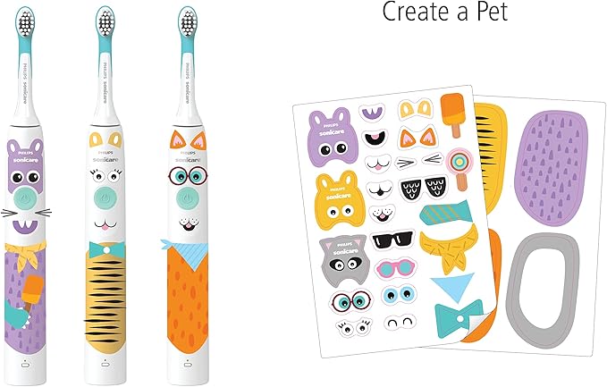 Philips Sonicare for Kids Design a Pet Edition, Corded Electric, HX3601