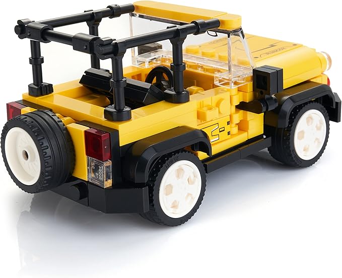 Jeep Wrangler Car Building Block Set (242 Pieces). Racing Car Building Blocks for Kids and Adults