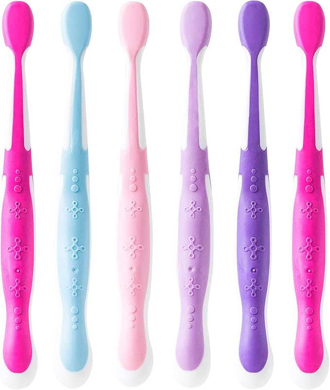 Brush Buddies 6 Pack Barbie Toothbrushes for Kids, Children's Toothbrushes, Soft Bristle Toothbrushes for Kids