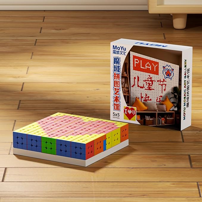 Cuberspeed MoYu Cube Mosaic Art Gallery 3x3 Speed Cube Set of 25pcs 3x3x3 Puzzle Party Toy Stickerless 30mm Magic Cube Gallery 3.0CM