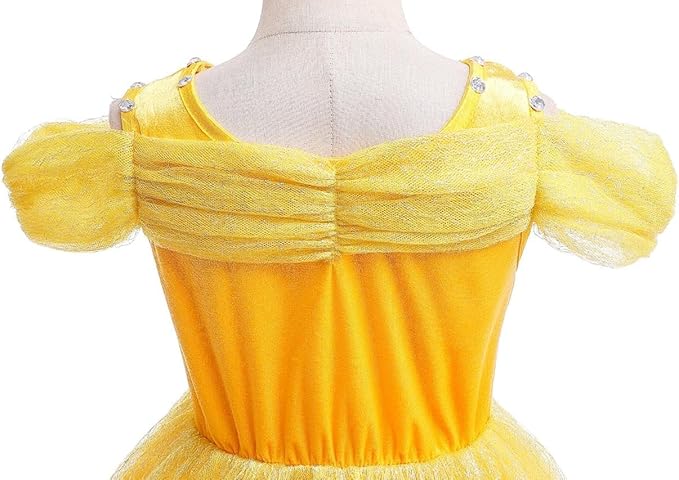 Dressy Daisy Girls' Princess Fancy Dress Up Costume with Accessories Christmas Halloween Outfit Butterfly Size 5-6 Yellow