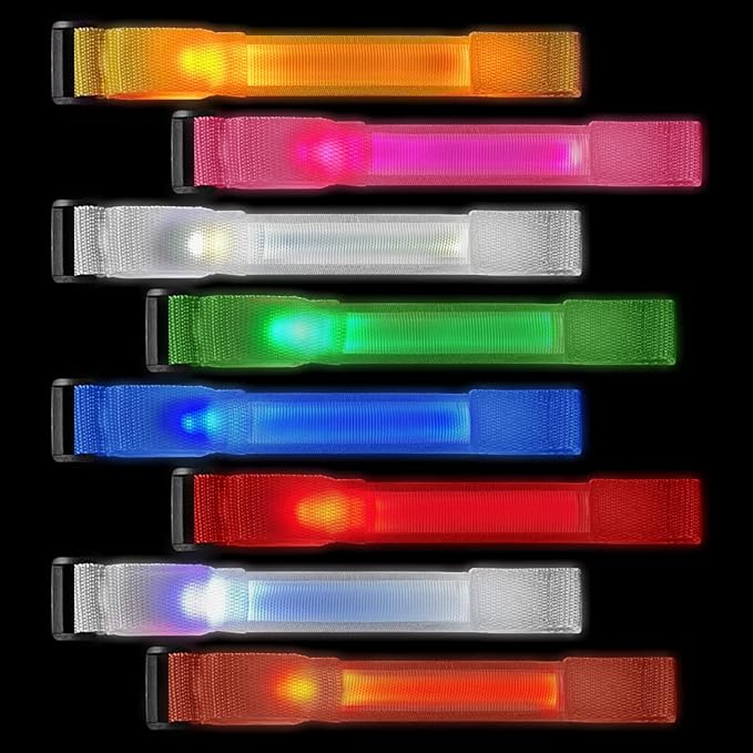 16pcs LED Light Up Bracelets Glow Flashing Wristbands Glow in The Dark Party Supplies for Wedding, Raves, Concert, Camping,Sporting Events, Party