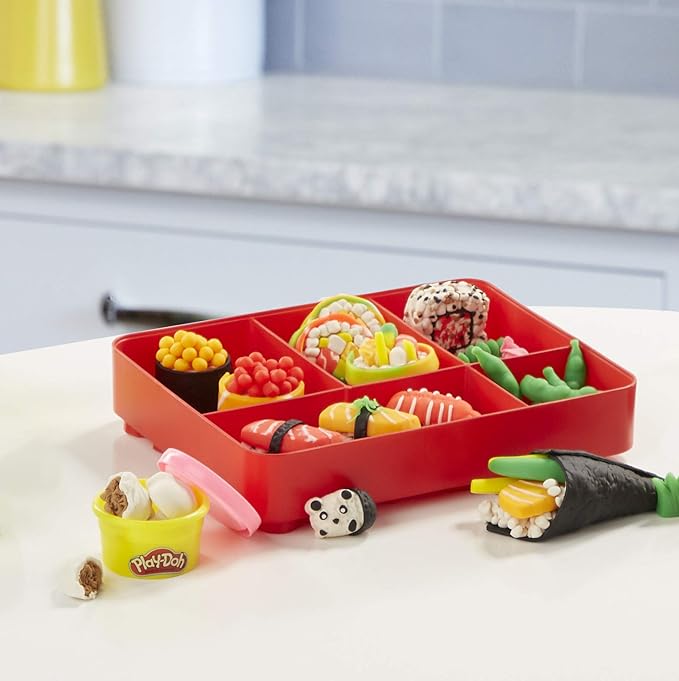 Play-Doh Kitchen Creations Sushi Play Food Set for Kids 3 Years and Up with Bento Box and 9 Non-Toxic Cans, E79155L0