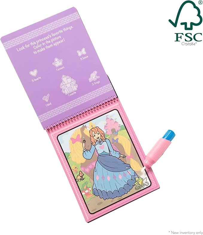 Melissa & Doug On the Go Water Wow! Reusable Water-Reveal Activity Pad - Fairy Tale - FSC Certified