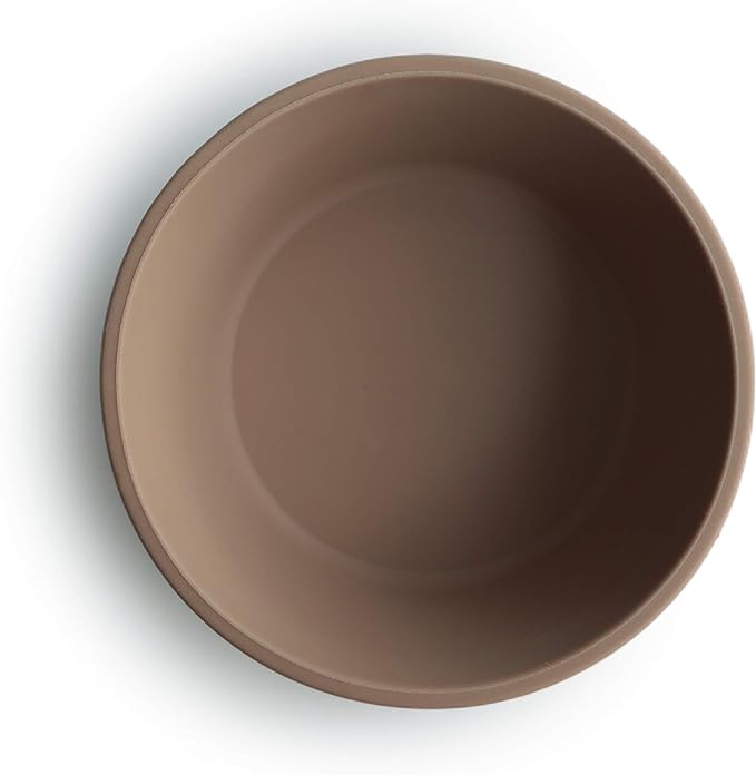mushie Silicone Suction Bowl | BPA-Free Non-Slip Design (Natural)