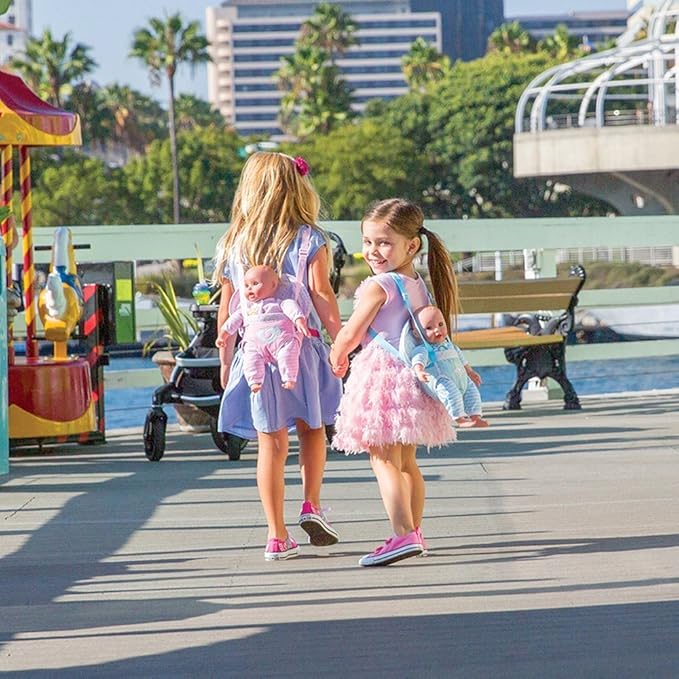 Adora GiggleTime 15Girl Vinyl Weighted Soft Body Toy Play Baby Doll with Laughing Giggles and Harnessed Wrap Carrier Holder for Children 2+, 15 inches (20153009)