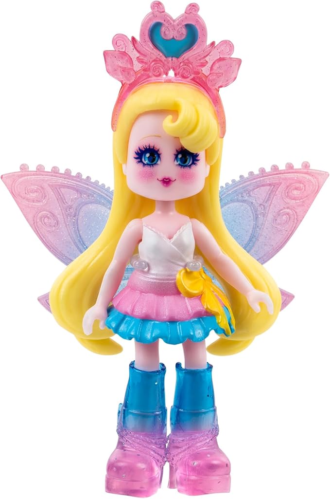 Royale High 3” Light Fairy Fashion Doll - 1 Figure with 9 Fashion Accessories - Virtual Item Code Included - Series 1 - Ages 5+