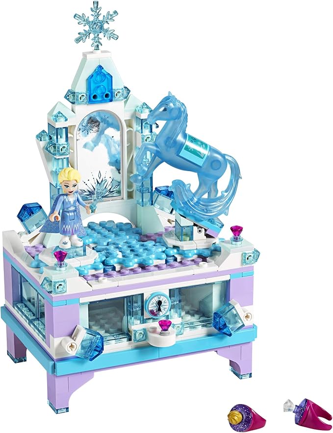 LEGO Disney Frozen 2 Elsa's Jewelry Box Creation Building Toy 41168 Make a Jewelry Storage Box with Lockable Drawer & Mirror, Collectible Disney Gift Idea with Princess Elsa Mini-Doll and Nokk Figure