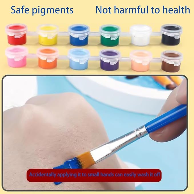 Adults DIY 3D Gypsum Graffiti 3D Colored Gypsum Doll White Embryo Colored Gypsum Painting (includes gypsum board, 12 colors of paint, three-dimensional frame, color palette, and color pens x 2