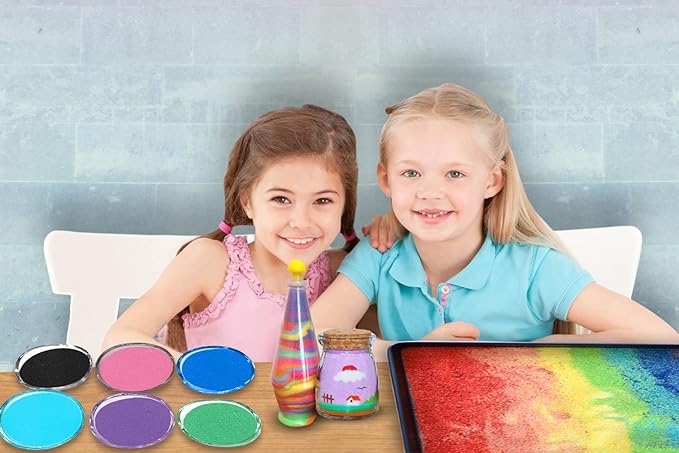 CuteyCo Crafty Sand Pack - 10 Colors: 11 lbs of Vibrant Craft Sand & Play Sand for Girls