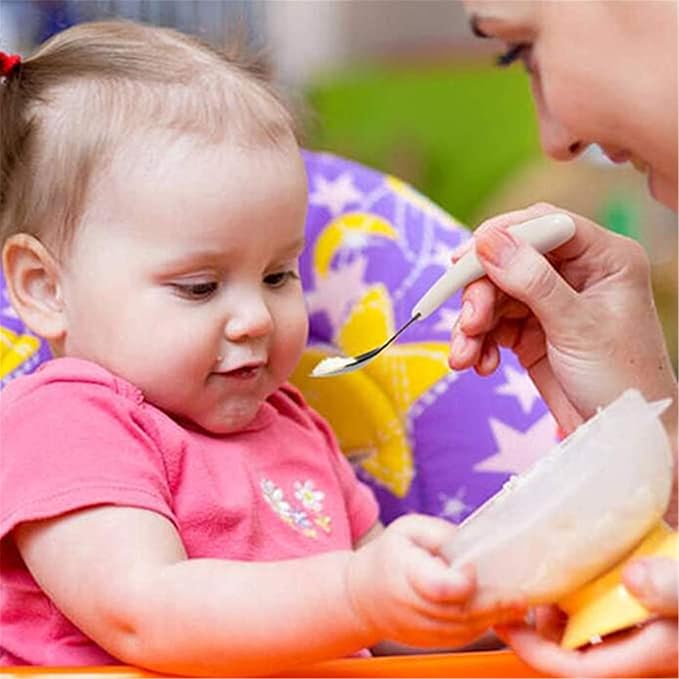 Kirecoo 2 Set Toddler Utensils, Toddler Forks and Spoons, Stainless Steel Toddler Silverware Set, Designed for Self Feeding Flatware Set with Travel Carrying Cases BPA Free (White & Pink)