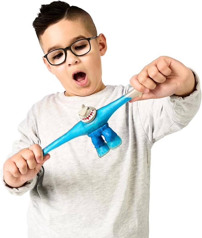 Heroes of Goo Jit Zu Goo Shifters DC Super Villain Stretchy Action Figure Hydro Attack King Shark. Incredibly Mushy DC 4.2" Toy Figure. Crush The Core!