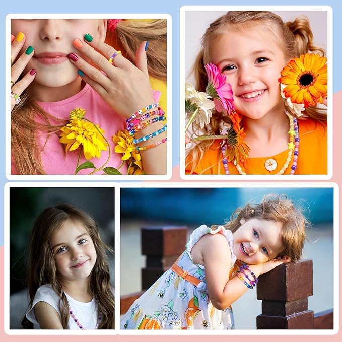 Lreyrous Colorful Letters Beaded Personalized Bracelet Toy Making kit 600PCS, Educational DIY Creative, Girls Party Birthday Gift for Children Over 6 Years Old