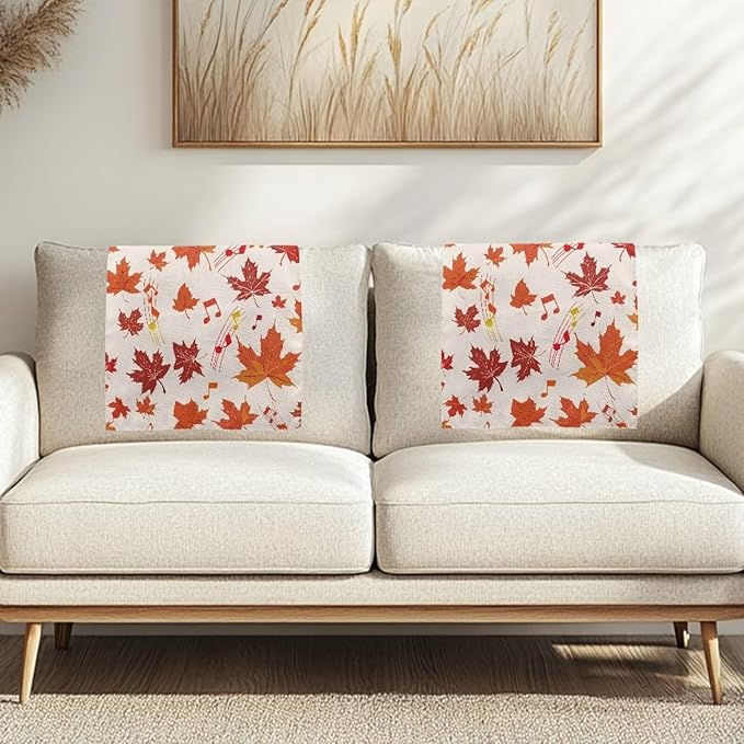 Maple Leaves Headrest Covers for Recliners Soft Chair Headrest Cover Wear Resistant Sofa Head Protector for Home Couch Loveseats Decoration