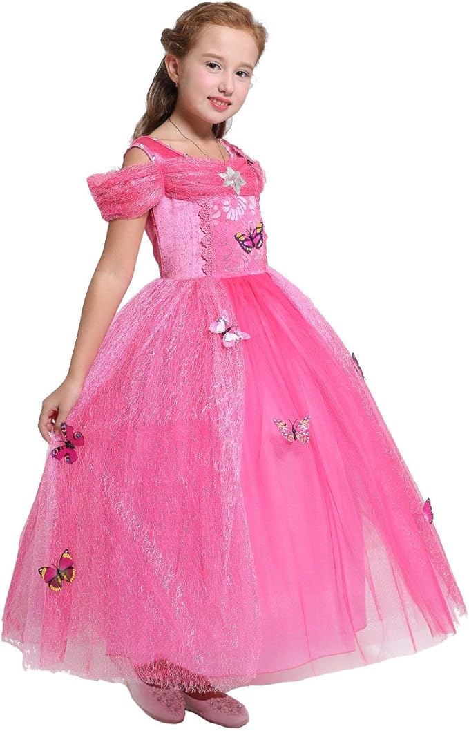 Dressy Daisy Toddler Girls' Princess Fancy Dress Up Costume Christmas Halloween Outfit Butterfly Size 2T Hot Pink