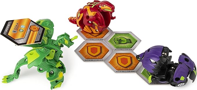Bakugan Starter Pack 3-Pack, Dragonoid Ultra, Armored Alliance Collectible Action Figures