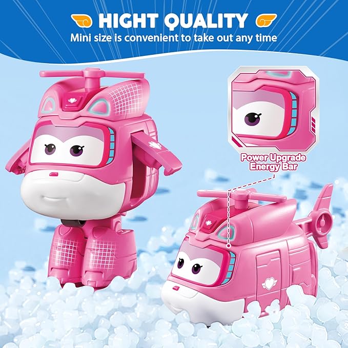 Super Wings Transformer Toys, 2 in Dizzy Robot Transformer Action Figures, 2-in-1 Mode Robot Transformer Toys for Boys Girls 4-6 6-8, Fun Plane Toys for Boys Toddlers Kids Age 3 4 5 6 7 8