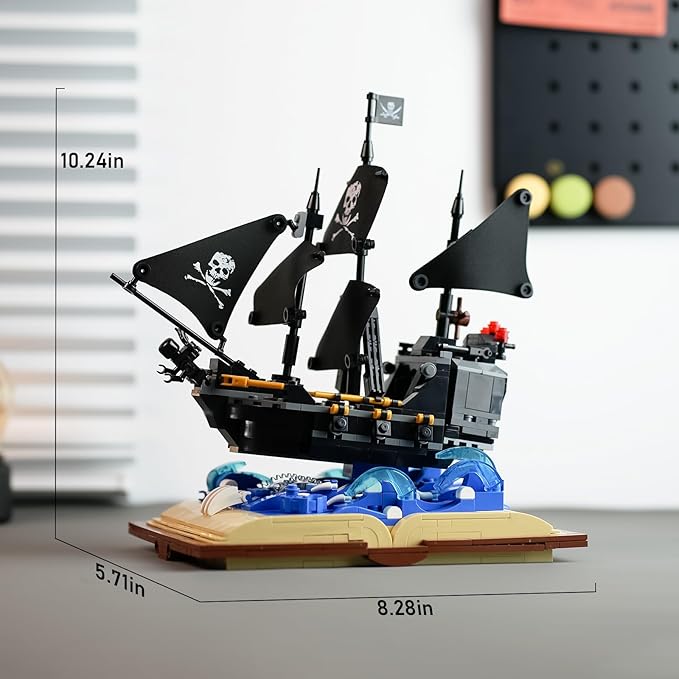 Creator Pirate Ship Building Set Compatible with Lego for Adults,Christmas Toy Building Blocks for Boys 8-14 Years 919 pcs