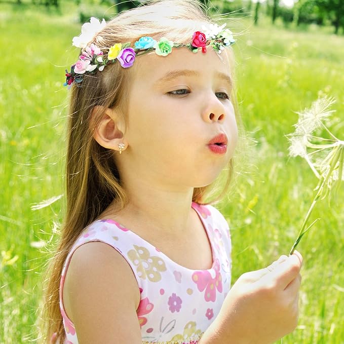 Syhood Flower Crowns Making Kit, 168 Pcs Parts, Make Your Own Flower Crown Wreath Headbands and Bracelets Craft Kit Hair Accessories Handmade DIY Floral Crown Garland Kit Presents for Girls