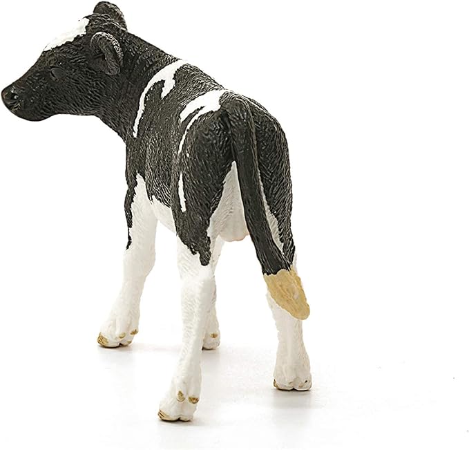 Schleich Farm World, Farm Animal Toys for Kids and Toddlers, Black and White Baby Holstein Cow Toy, Ages 3+, Multicolor, 2 inch