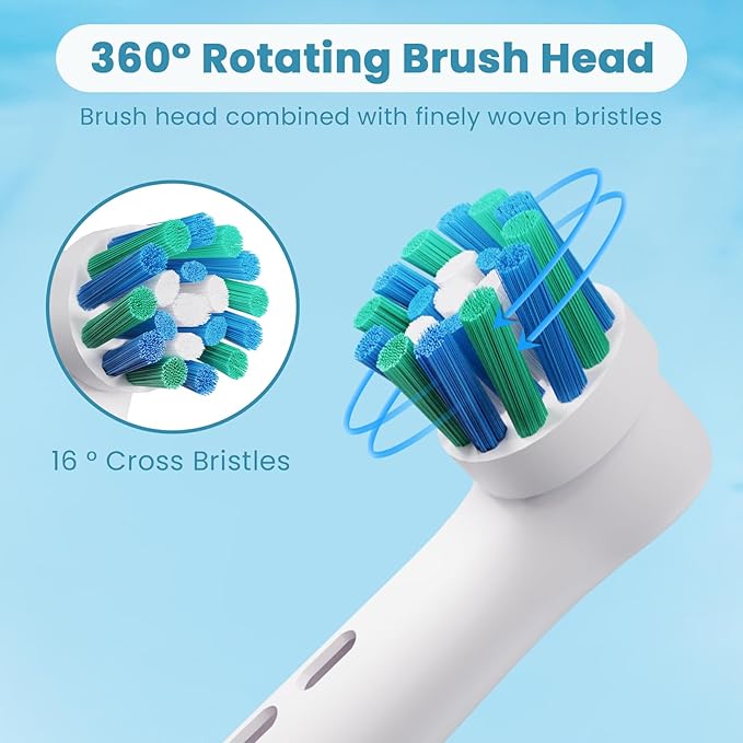 GENKENT 4 Pack Replacement Toothbrush Heads Compatible with Oral B Braun Professional Electric Brush Heads