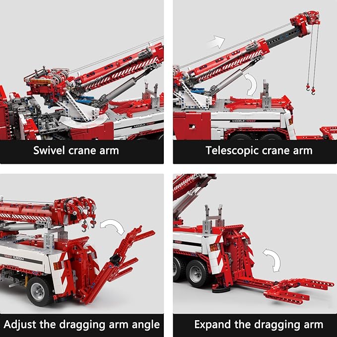 Mould King 17027 Road Rescue Vehicle Building Block Kits, MOC Building Blocks Set to Build, Gift for Kids Age 8+/Adult Collections Enthusiasts (4883 Pieces with Motor/APP Remote Control)