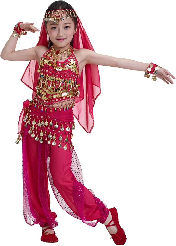 Astage Kids Princess Girl Indian Belly Dance Costume Cosplay Bollywood Ornaments