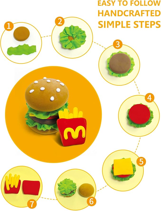 Sago Brothers Air Dry Clay 24 Colors, Kids Toys Modeling Clay Kit, No-Bake No Mess Magic Clay Crafts, Christmas Birthday Gifts for Kids Girls Boys