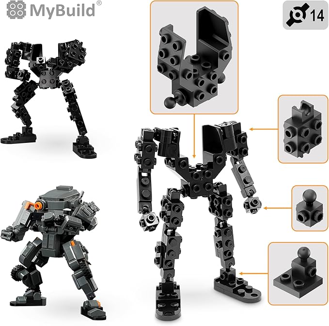 MyBuild Mecha Frame Armed Forces Stryker 5023 - Mech Toy Building Bricks for Mech Fans Aged 14+ (Dark Gray)