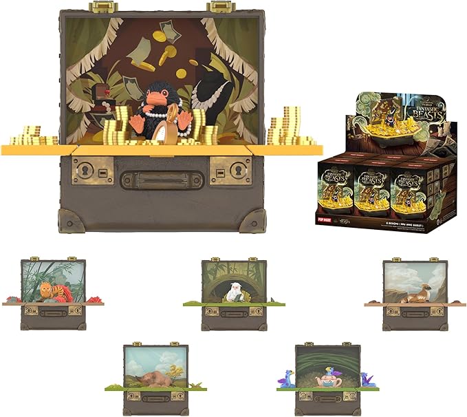 POP MART Fantastic Beasts Series Figures, 6PCs Fantastic Beasts Blind Box Figures, Random Design Action Figures Collectible Toys Home Decorations, Holiday Birthday Gifts for Boys and Girls, Whole Set