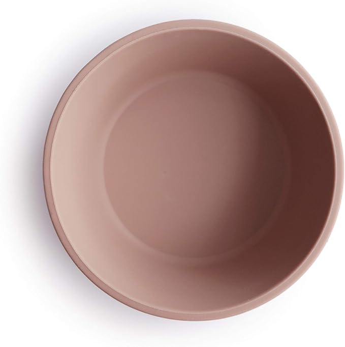 mushie Silicone Suction Bowl | BPA-Free Non-Slip Design (Blush)