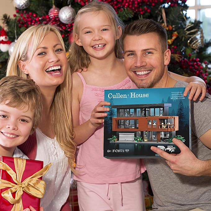 House Building Set Compatible with Lego Architecture Blocks Romance Films Fans House Creative Present for Adult Halloween Christmas Valentine (864 Pcs)