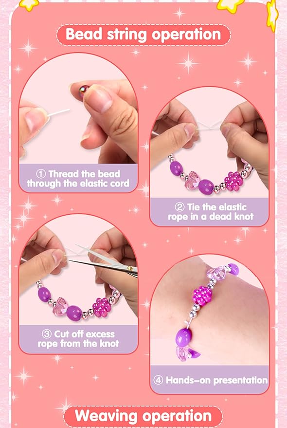 Lreyrous Kids DIY Hand Rope Weaving Kit Personalized Fashion with Braider 5 PCS Friendship Bracelet Kit Birthday Gift Holiday Gift Suitable for Children Over 6 Years Old