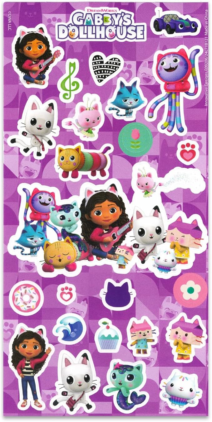 DreamWorks Gabby's Dollhouse Paint Your Own Figurines Set - Bundle with DIY Gabby's Dollhouse Painting Set Plus Stickers, More | Gabby's Dollhouse Painting Kit for Kids