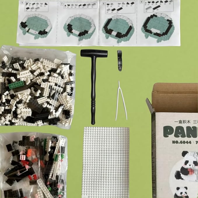 QMEAKMONY Mini Building Blocks Panda Sets Cute Micro Mini Panda Building Bricks for Adults Micro Nano Bricks Perfect Party Favors for Teenagers(1748 PCS)