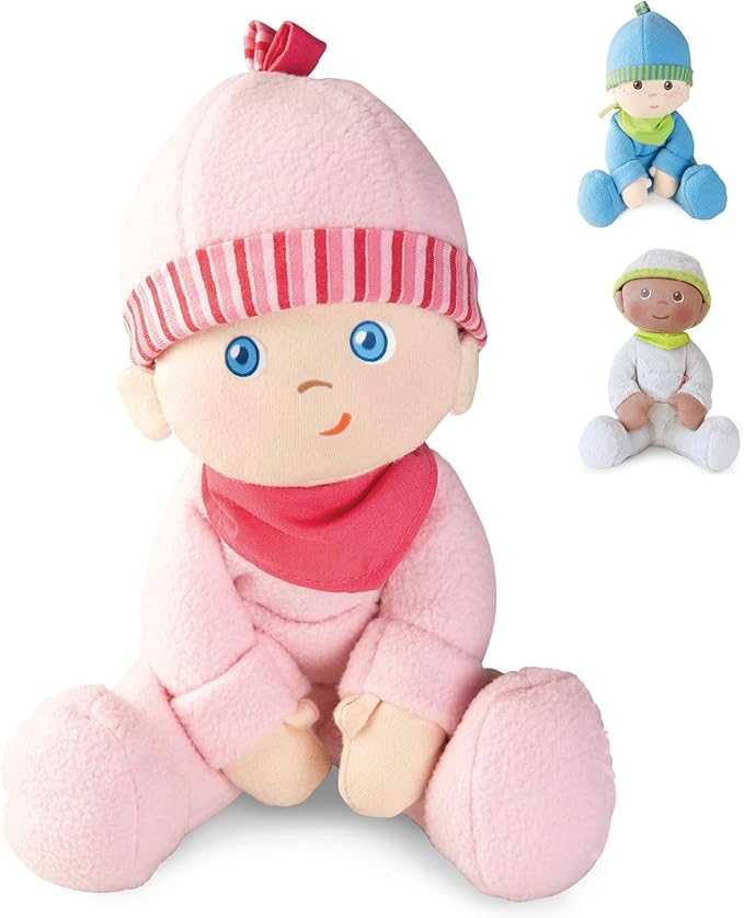 HABA Doll Snug Up Luisa My First Baby Doll, Machine Washable & Safe for Birth & Up, Baby Dolls, Newborn Toys, Baby Girl Gifts