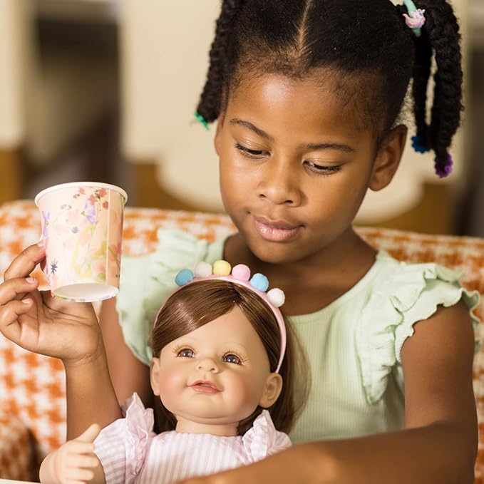 Adora Toddler Time Babies, 20" Premium Doll with Hand Painted Eyelashes and Face, Fresh Baby Powder Scent and Removable Clothing, Birthday Gift for Ages 6+ - Summer Flamingo