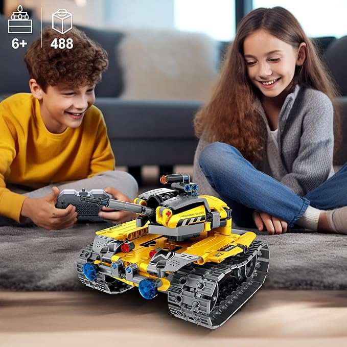 Sillbird STEM Building Toys for Ages 8-13, Remote & App Controlled Creator 5in1 Robot/Explorer Robot/Mech Dinosaur Toys Coding Set, Creative Gifts for Boys Girls Kids Aged 6 7 8-13 (488 Pieces)