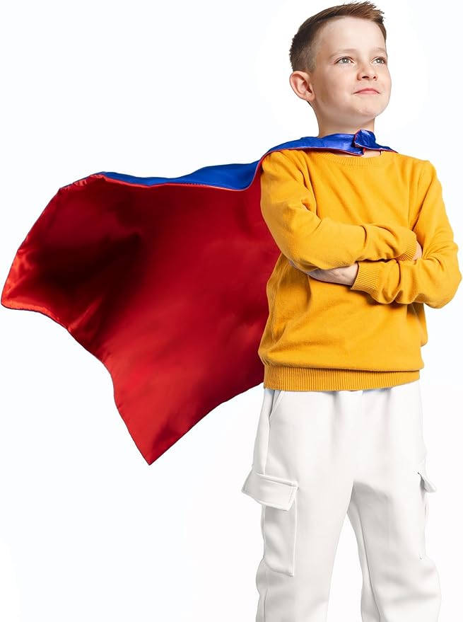Double-Sided Superhero Capes and Masks for Kids - Perfect for Christmas, Halloween, Cosplay, and Parties