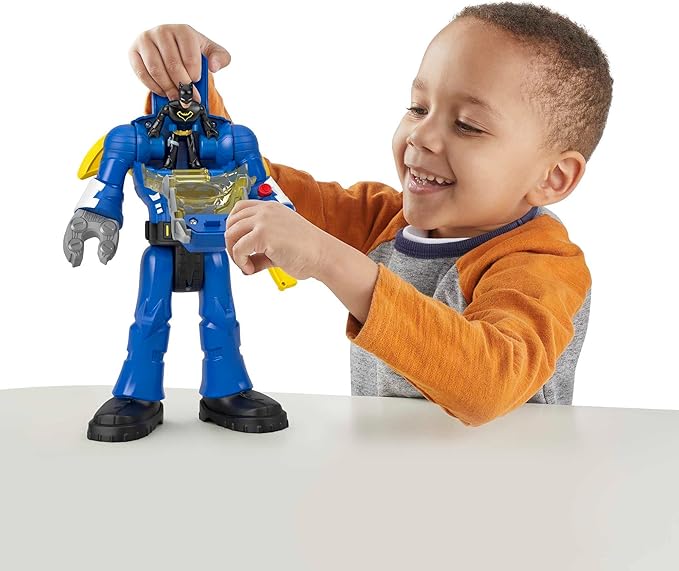 Fisher-Price Imaginext DC Super Friends Batman Toys Insider & Exo Suit 12-Inch Robot with Lights Sounds & Figure for Kids Ages 3+ Years