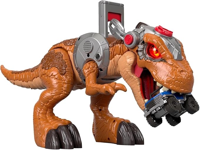 Fisher-Price Imaginext Jurassic World Dinosaur Toy, T. rex with Lights & Owen Grady Figure, Preschool Kids Ages 3+ Years (Amazon Exclusive)