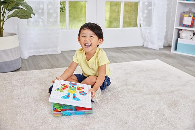 Kidoozie Create & Construct Building Kit, S.T.E.A.M Mosaic Art Activity for Children Ages 3+