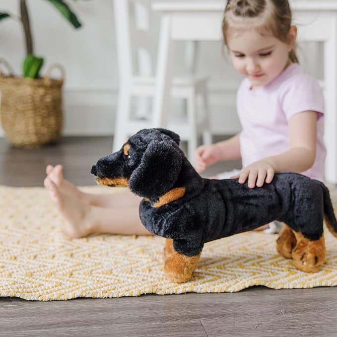 Melissa & Doug Giant Dachshund - Lifelike Stuffed Animal Dog Large (Pack of 2)